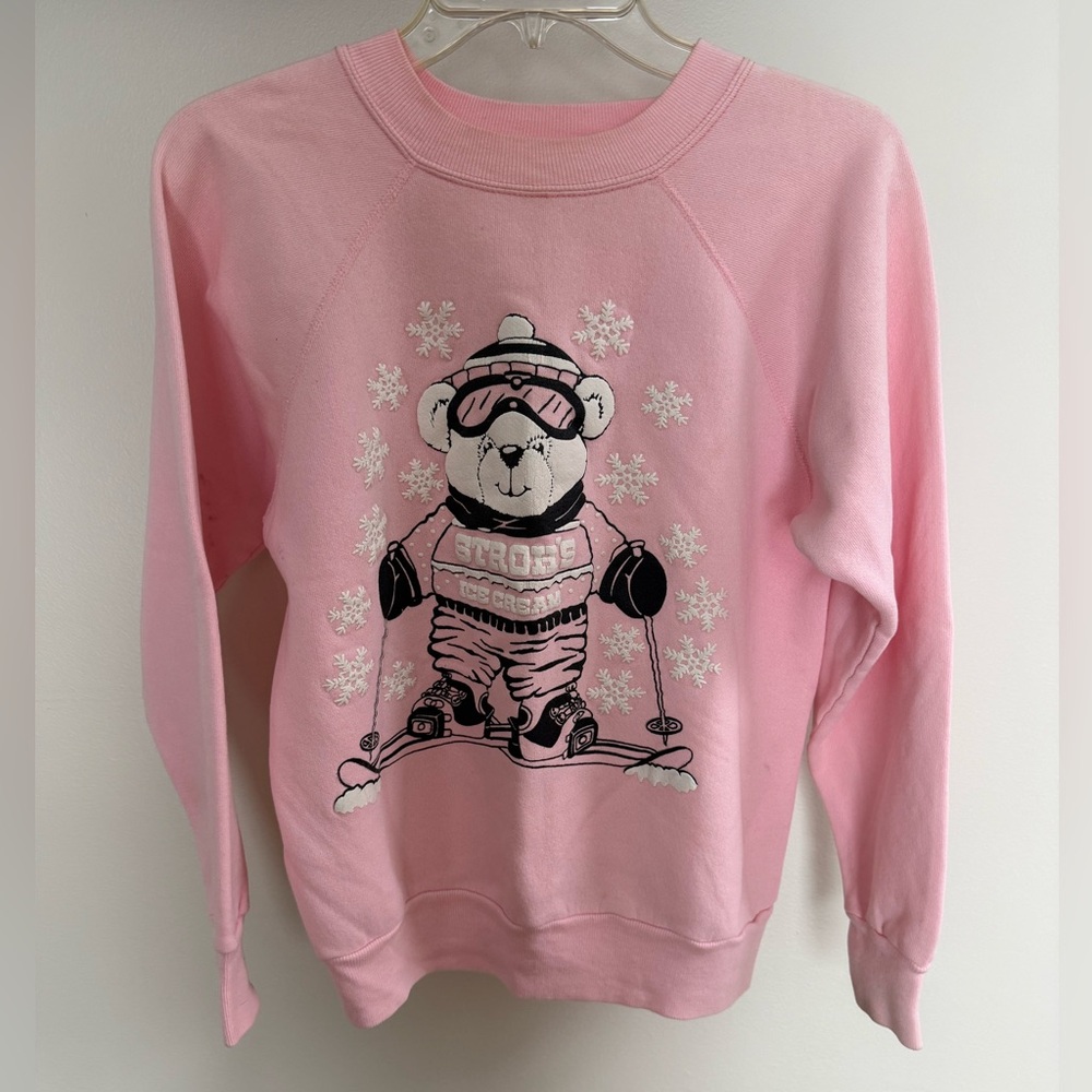Vintage Stroh’s Ice Cream Baby Pink Sweatshirt